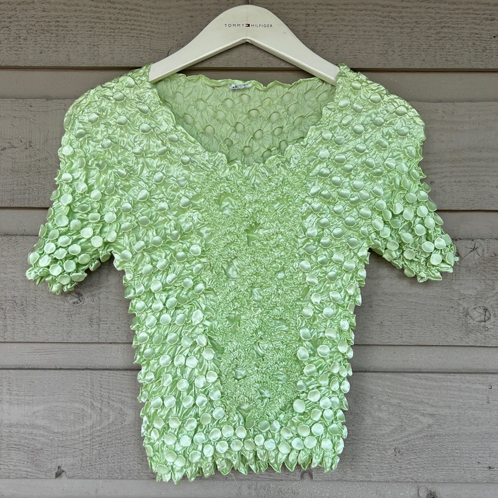 Vintage y2k Popcorn Crinkle Top